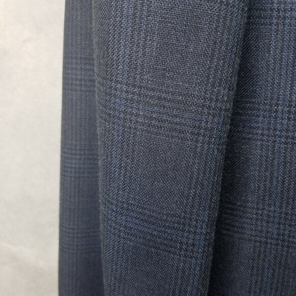 LRL Ralph Lauren Men's Sport Coat Blazer Size 42L Blue Grey Windowpane Silk Wool - Picture 6 of 16